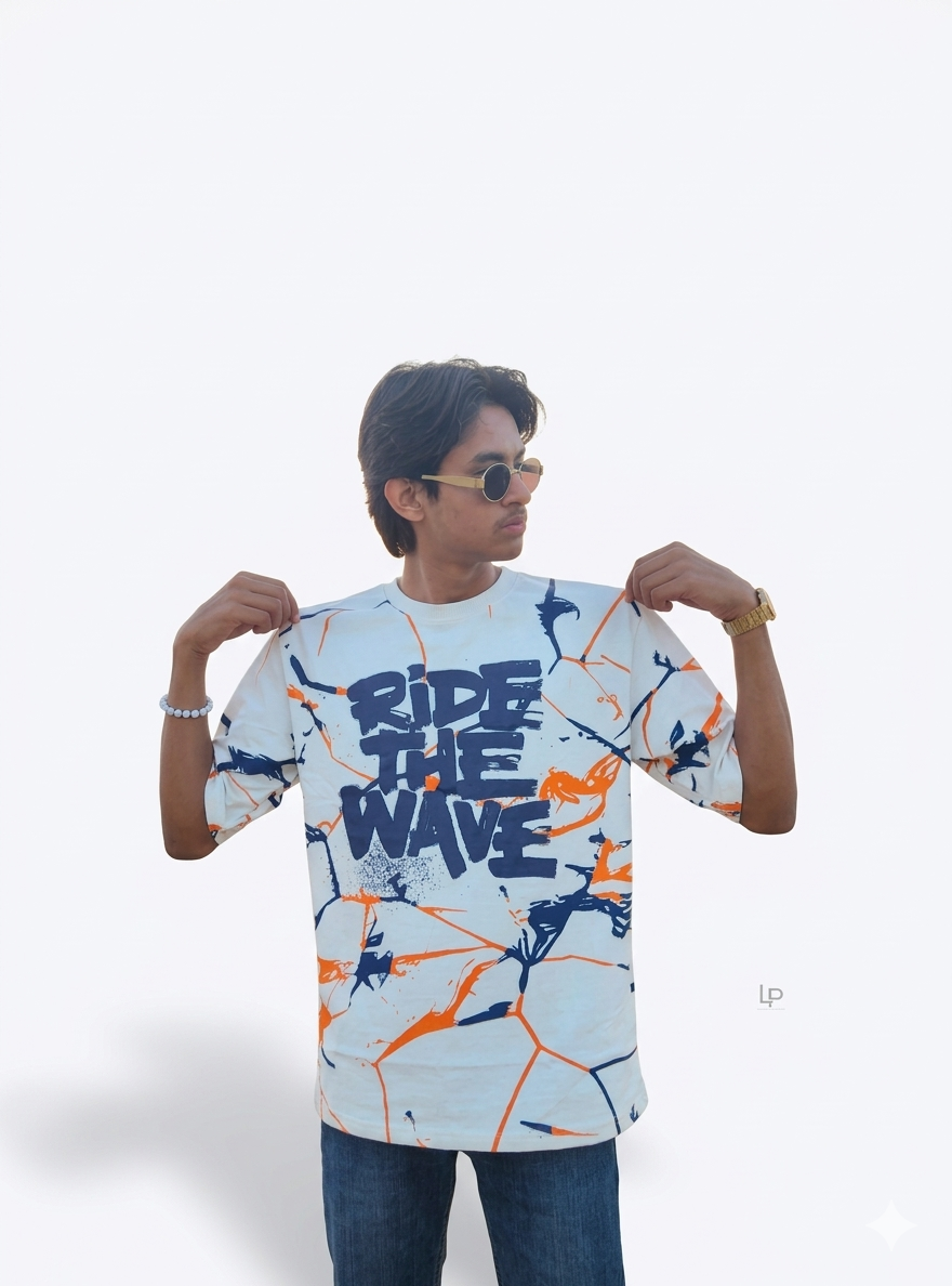 Funky White Cotton T-Shirt