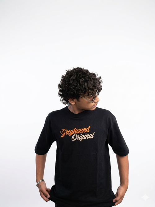 Black T-shirt Down Shoulder