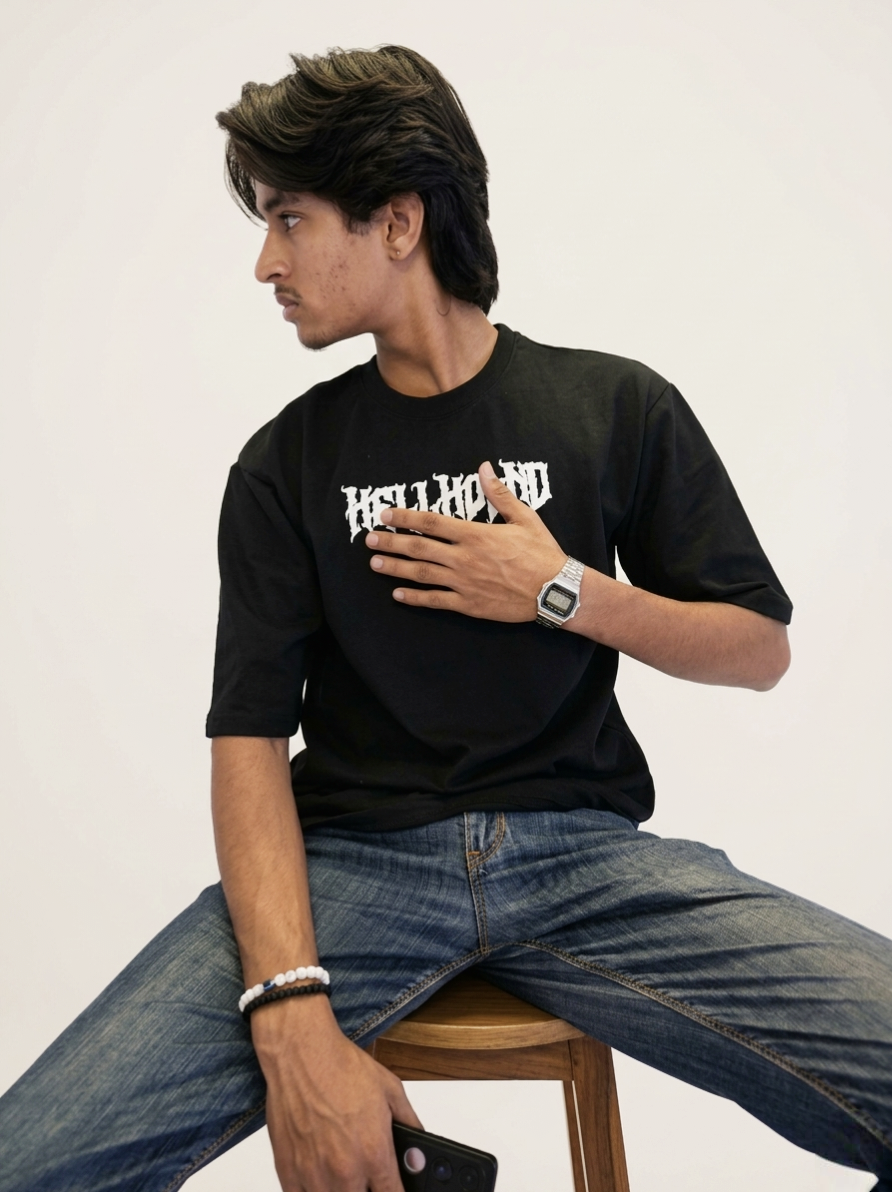 Black Oversized T-Shirt | Modern Casual Essential