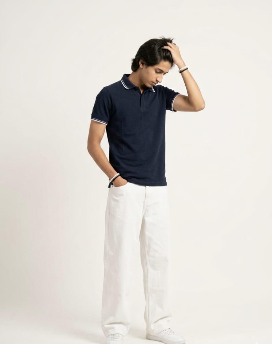 Premium Navy Blue Polo T-Shirt