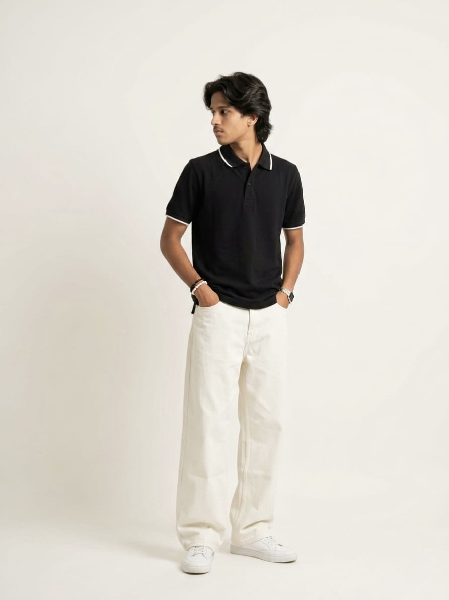 Classic Black Polo T-Shirt