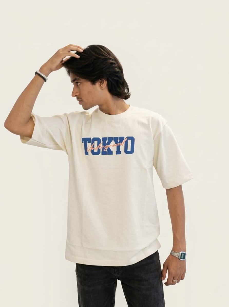 Premium White Drop Shoulder T-Shirt