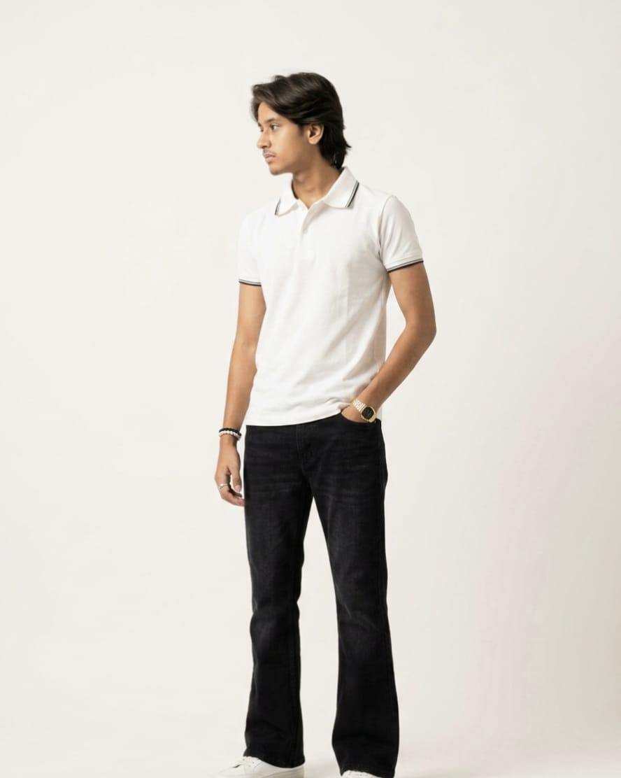 Premium White Polo T-Shirt