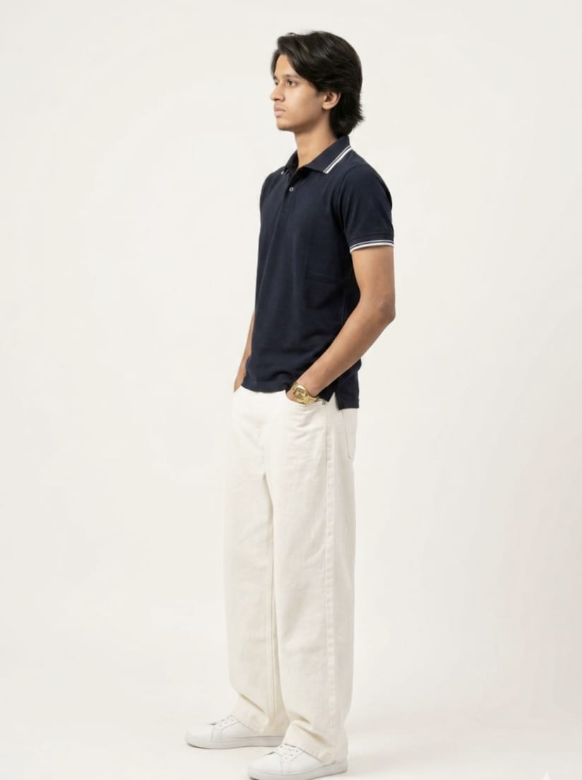 Premium Navy Blue Polo T-Shirt