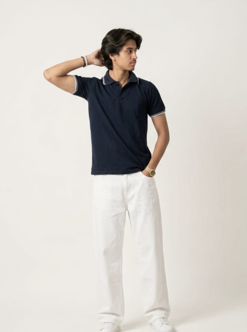 Premium Navy Blue Polo T-Shirt